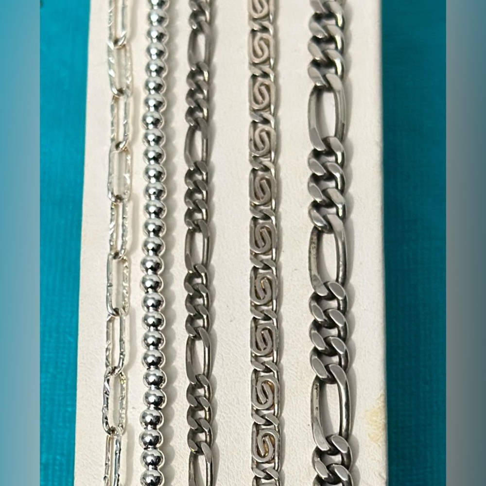 Unisex Silver Chain Bracelets